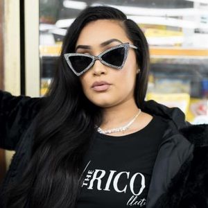 Rhinestone cat eye sunglasses